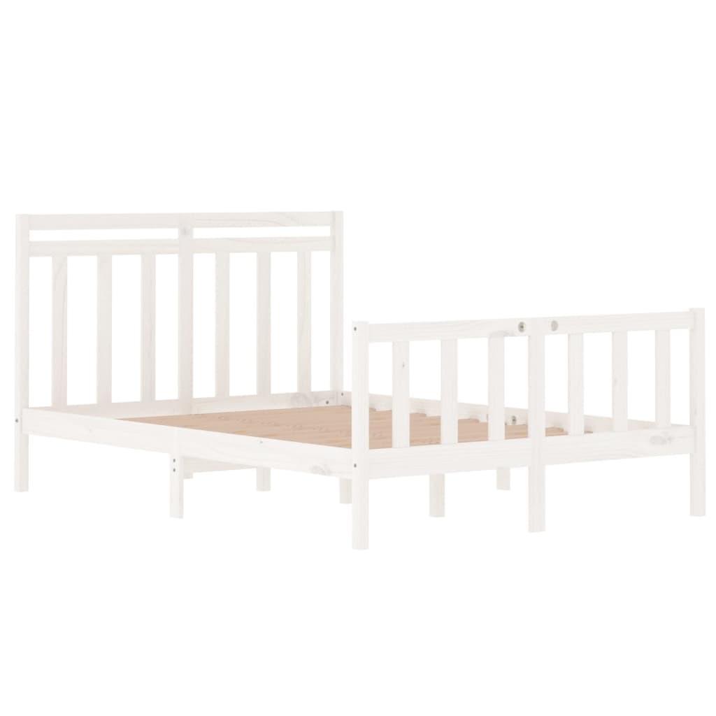 Sengeramme 120x190 cm Small Double massivt træ hvid