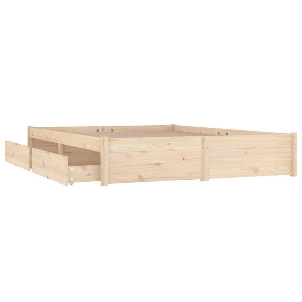 Sengeramme med skuffer 140x200 cm