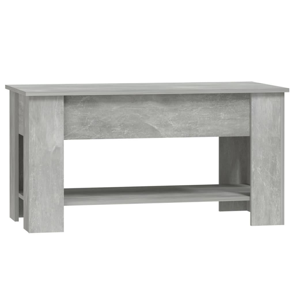 Sofabord 101x49x52 cm konstrueret træ betongrå