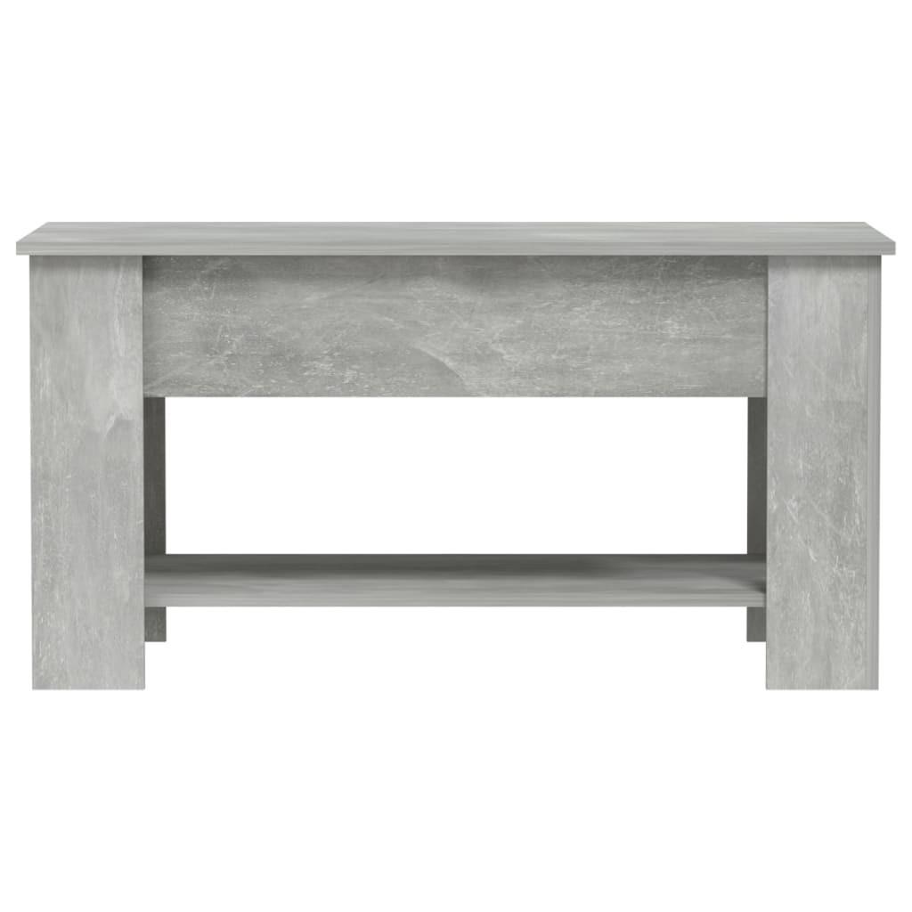 Sofabord 101x49x52 cm konstrueret træ betongrå