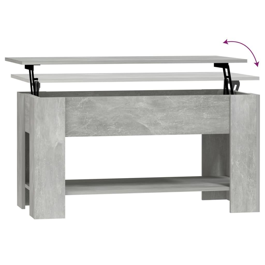 Sofabord 101x49x52 cm konstrueret træ betongrå