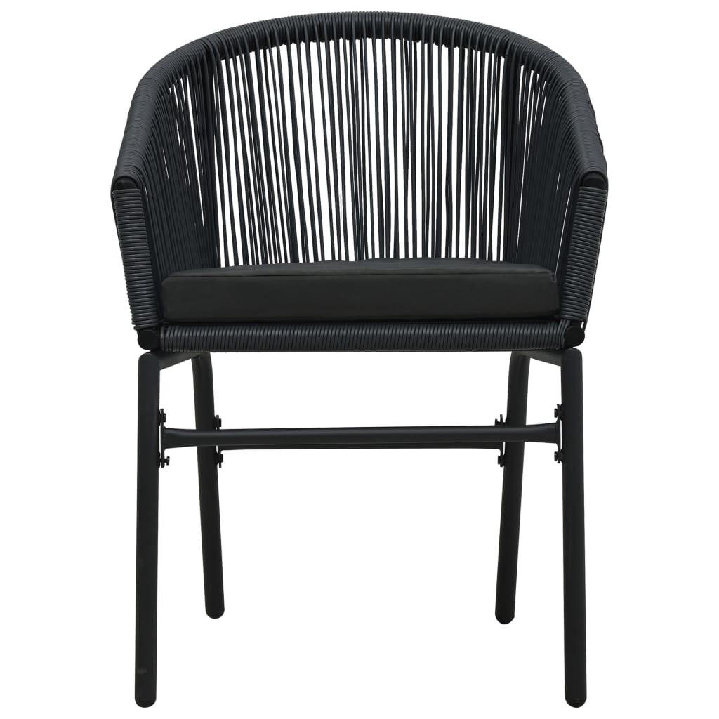 Havestole 2 stk. PVC rattan sort