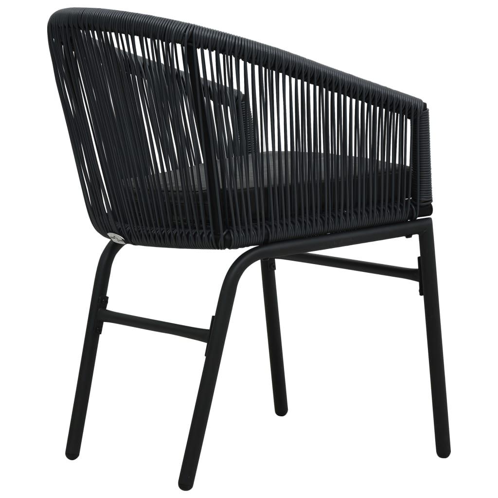 Havestole 2 stk. PVC rattan sort
