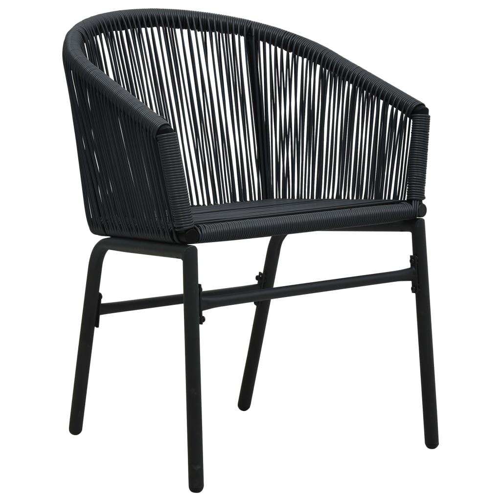 Havestole 2 stk. PVC rattan sort