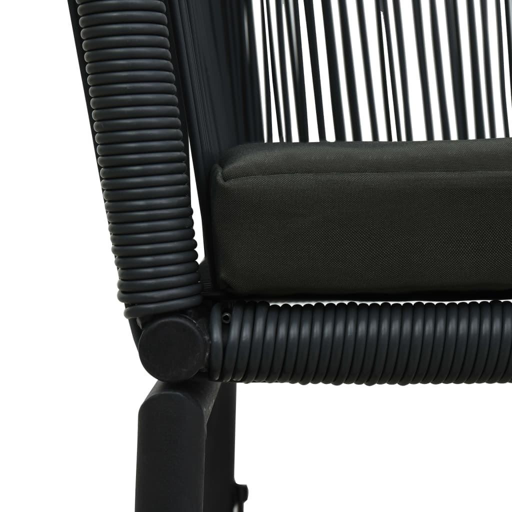Havestole 2 stk. PVC rattan sort