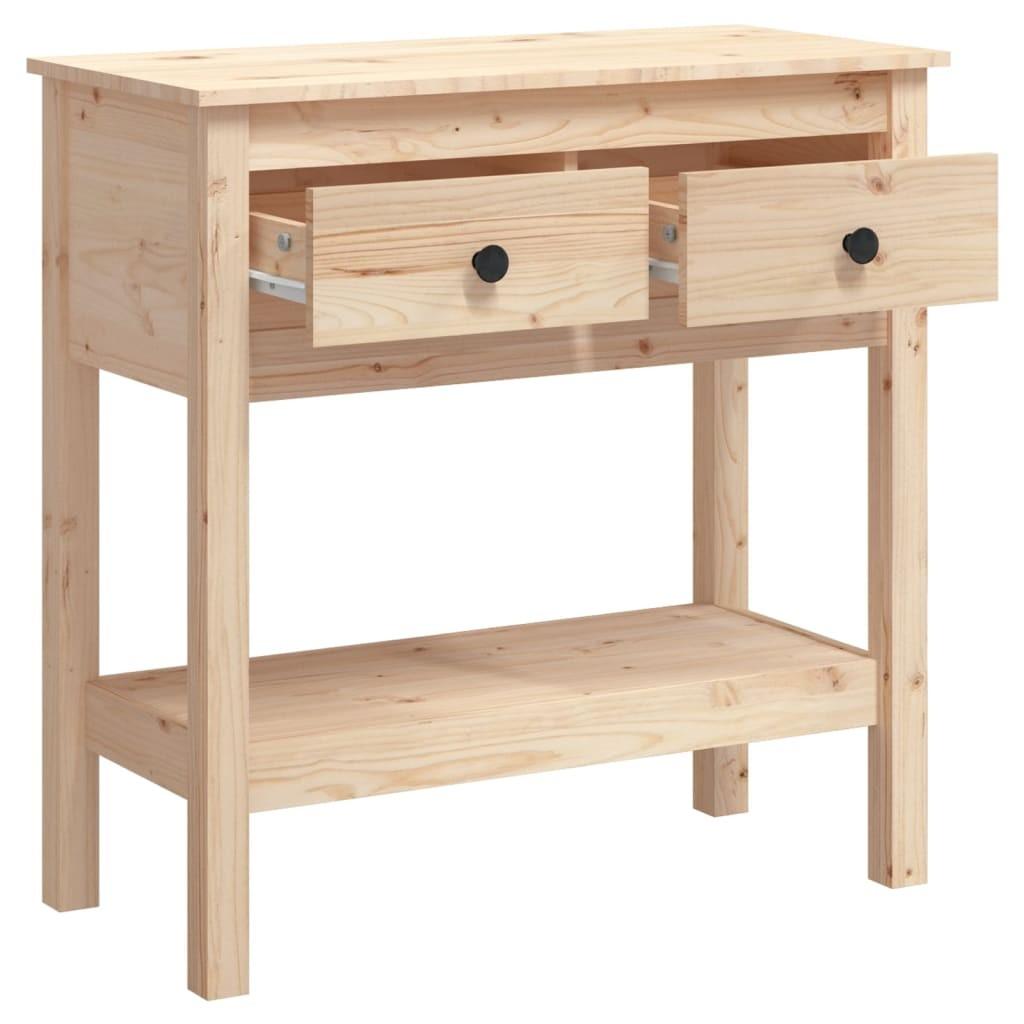 Konsolbord 75x35x75 cm massivt fyrretræ