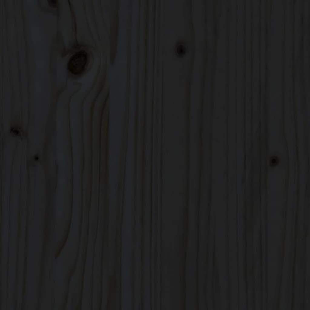 Konsolbord 75x35x75 cm massivt fyrretræ sort
