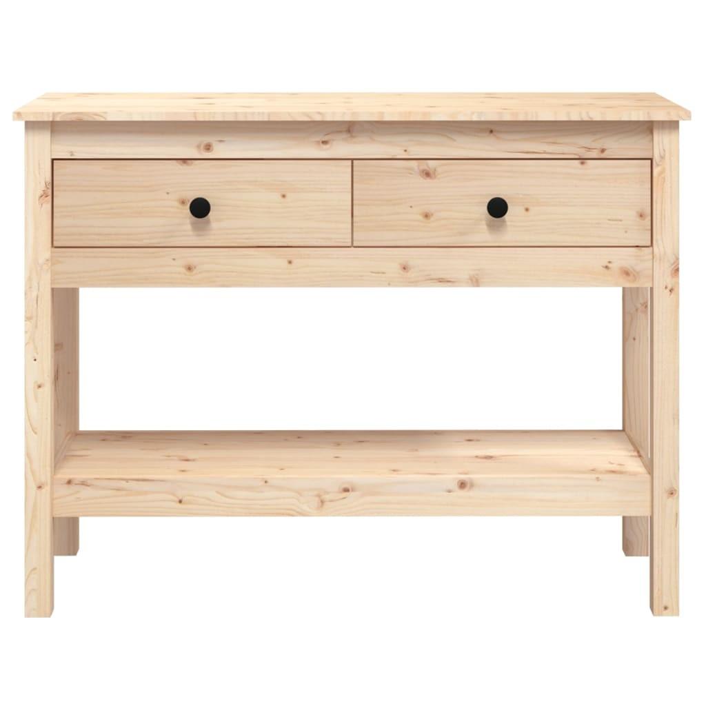 Konsolbord 100x35x75 cm massivt fyrretræ