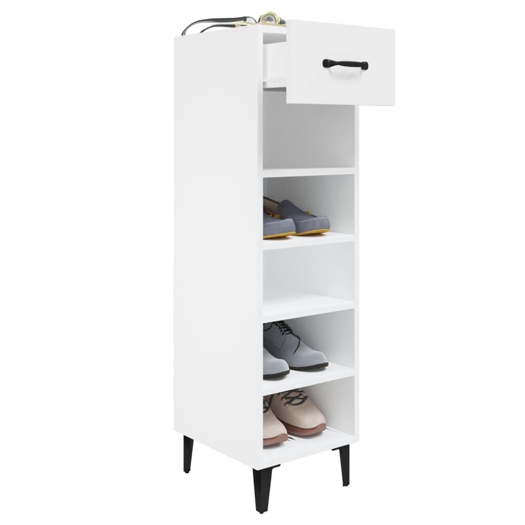 Skoreol 30x35x105 cm konstrueret træ hvid