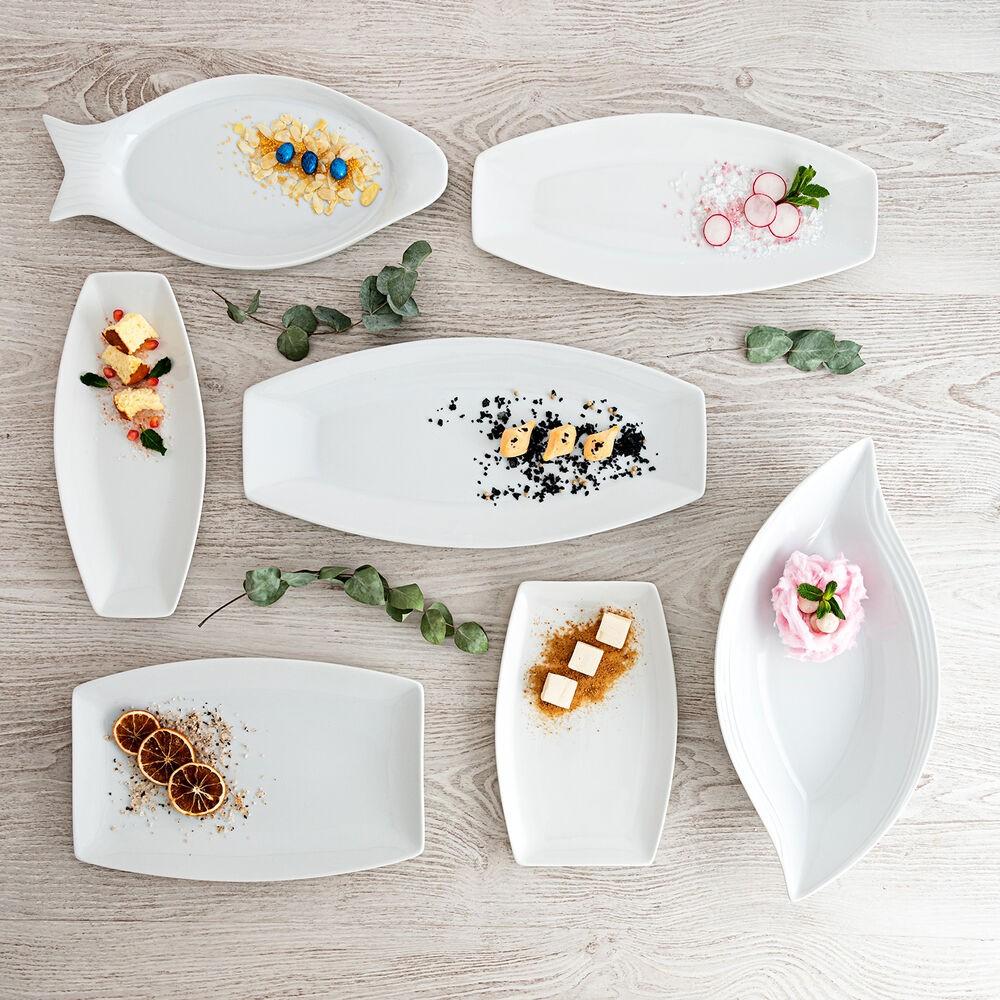Fad Quid Gastro Keramik Hvid (40 x 17,5 x 3,5 cm) (Pack 4x)