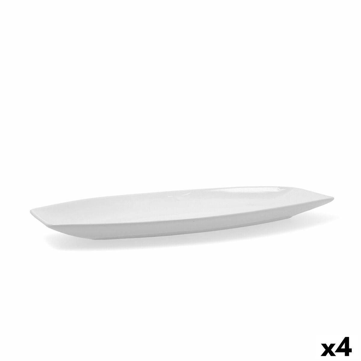 Fad Quid Gastro Keramik Hvid (40 x 17,5 x 3,5 cm) (Pack 4x)