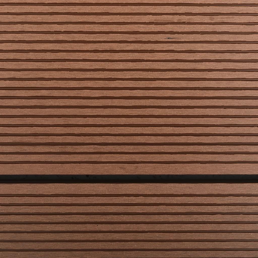 Udendørs brusekar 110 x 62 cm WPC rustfrit stål brun