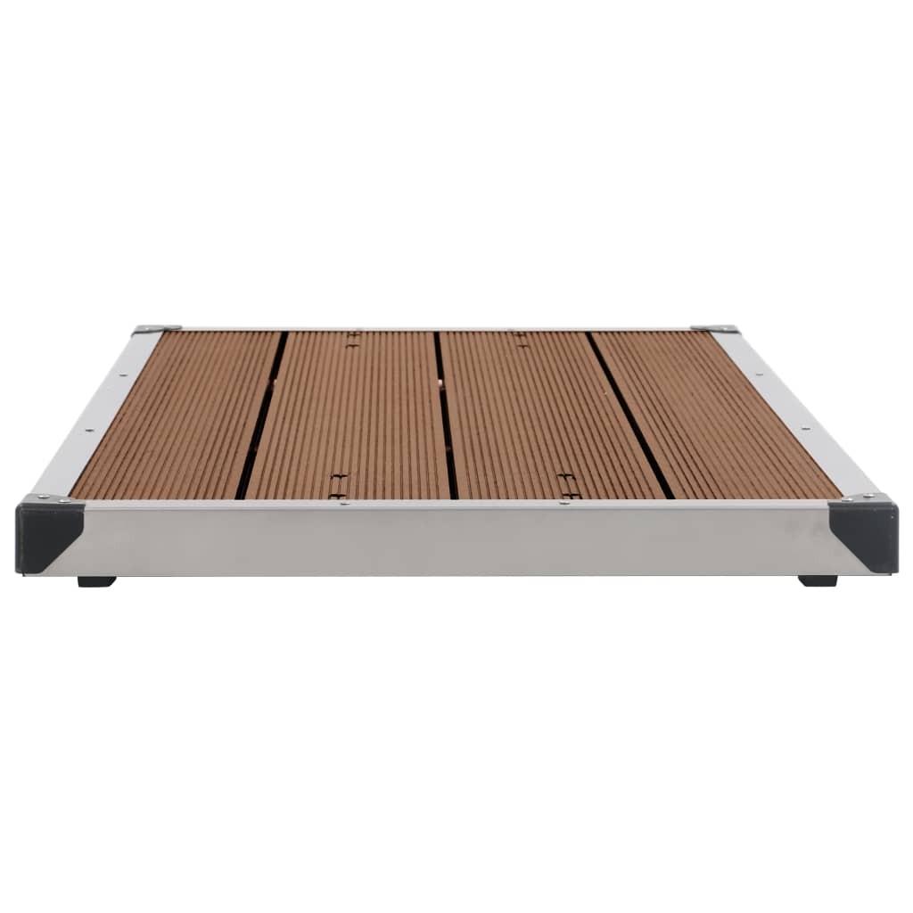 Udendørs brusekar 110 x 62 cm WPC rustfrit stål brun