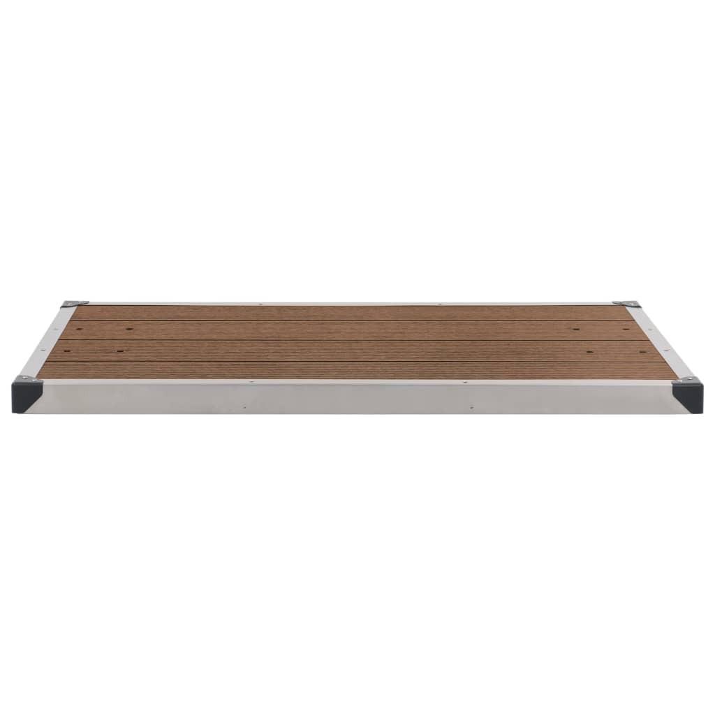 Udendørs brusekar 110 x 62 cm WPC rustfrit stål brun