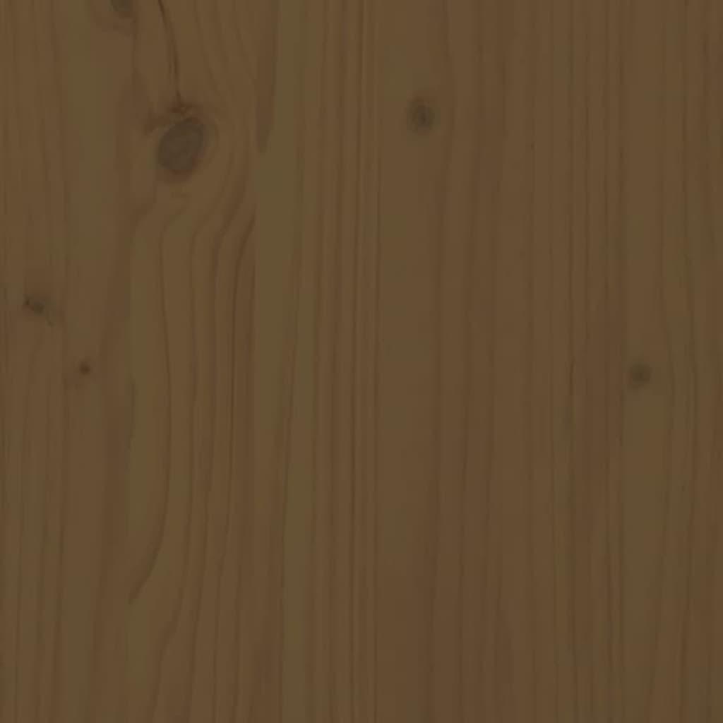 Konsolbord 100x35x75 cm massivt fyrretræ gyldenbrun