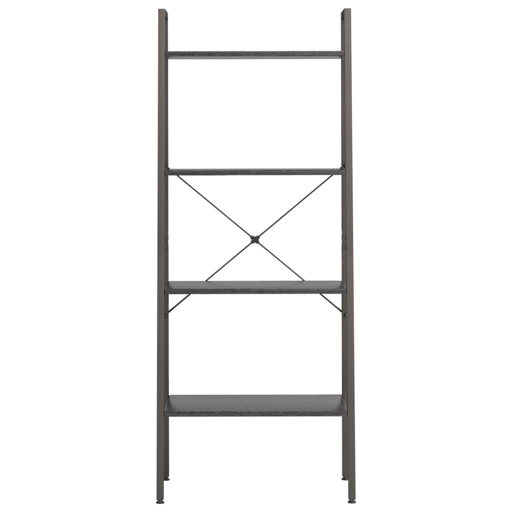Stigereol med 4 hylder 56x35x140 cm sort