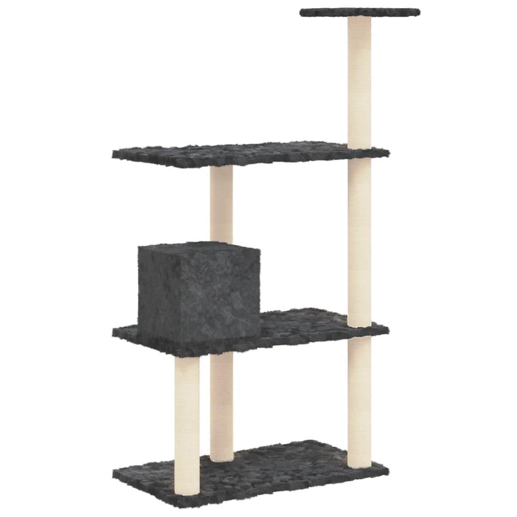 Kradsetræ med sisalstolper 119 cm mørkegrå