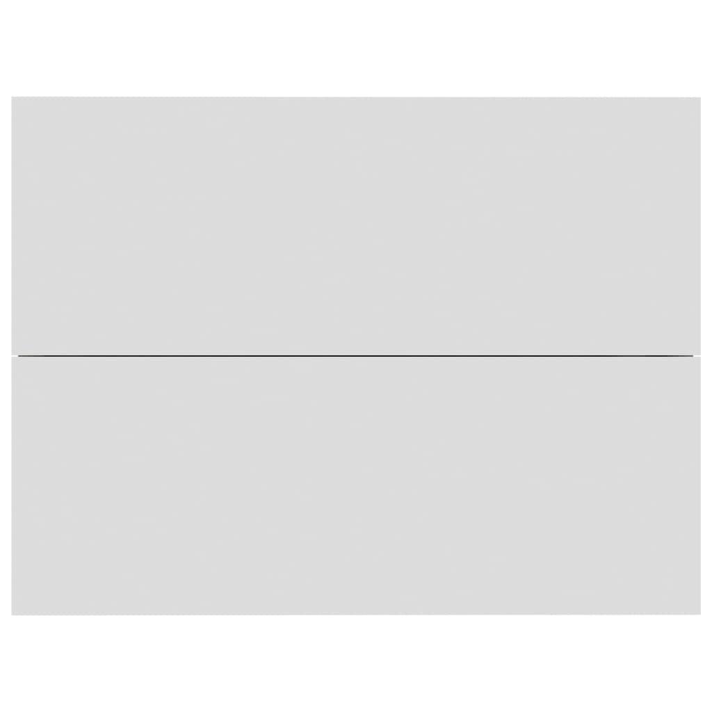 Sengeskabe 2 stk. 40x30x30 cm konstrueret træ hvid sonoma-eg