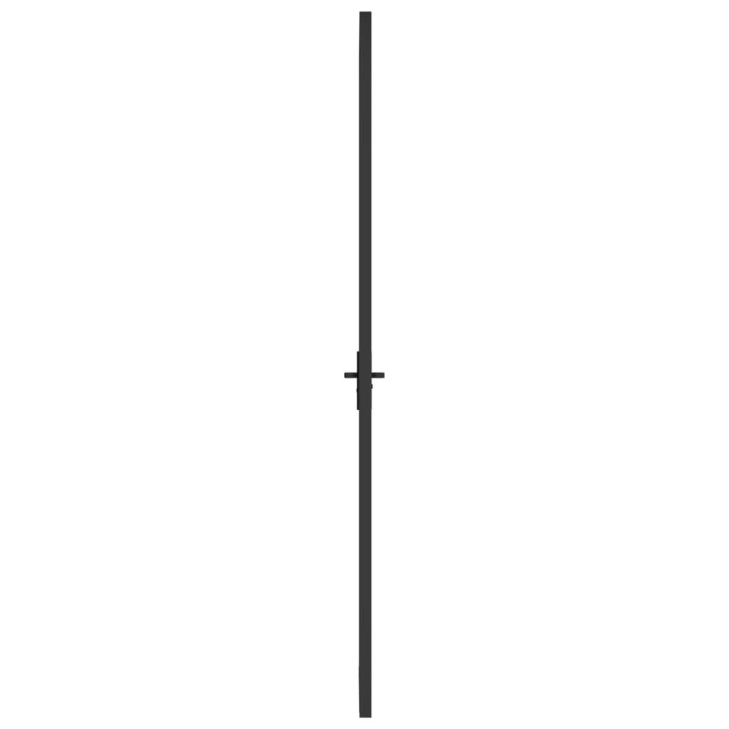 Dør 76x201,5 cm sikkerhedsglas og aluminium sort