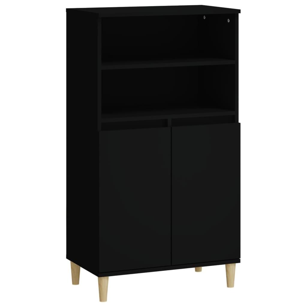 Skab 60x36x110 cm konstrueret træ sort