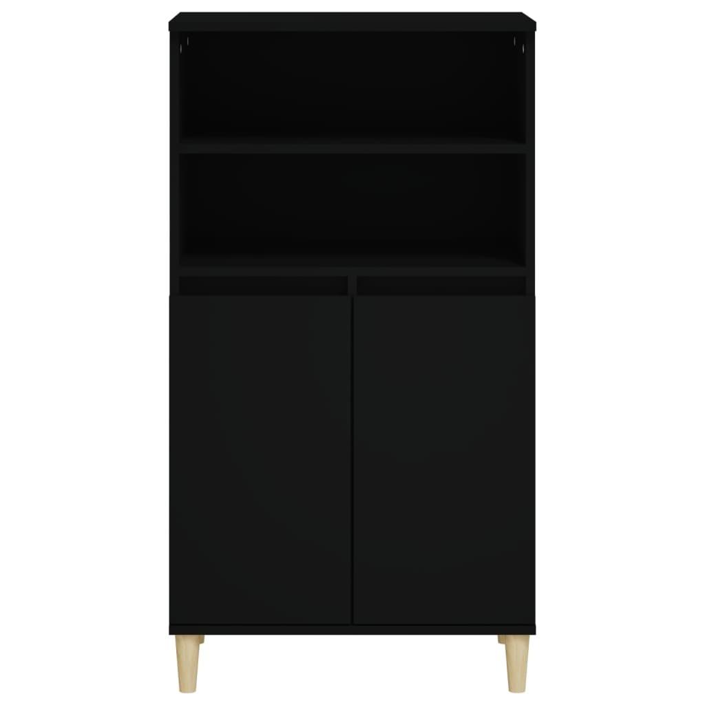 Skab 60x36x110 cm konstrueret træ sort