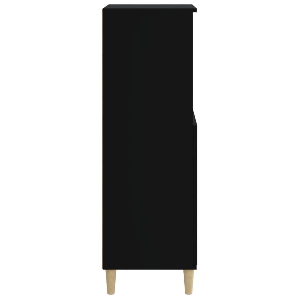 Skab 60x36x110 cm konstrueret træ sort