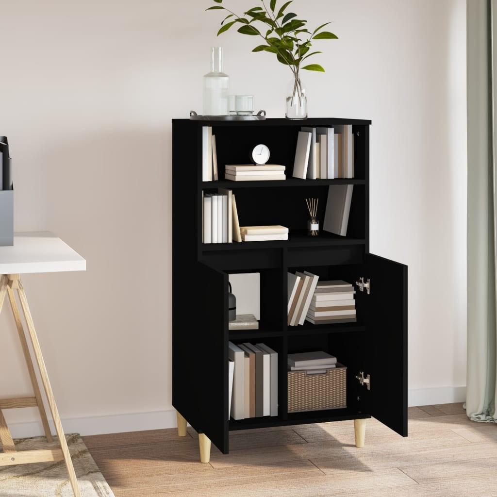 Skab 60x36x110 cm konstrueret træ sort