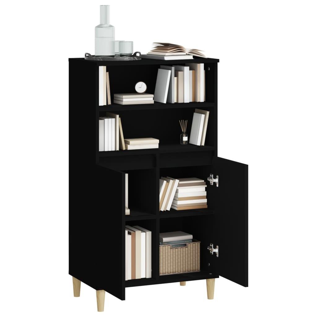 Skab 60x36x110 cm konstrueret træ sort