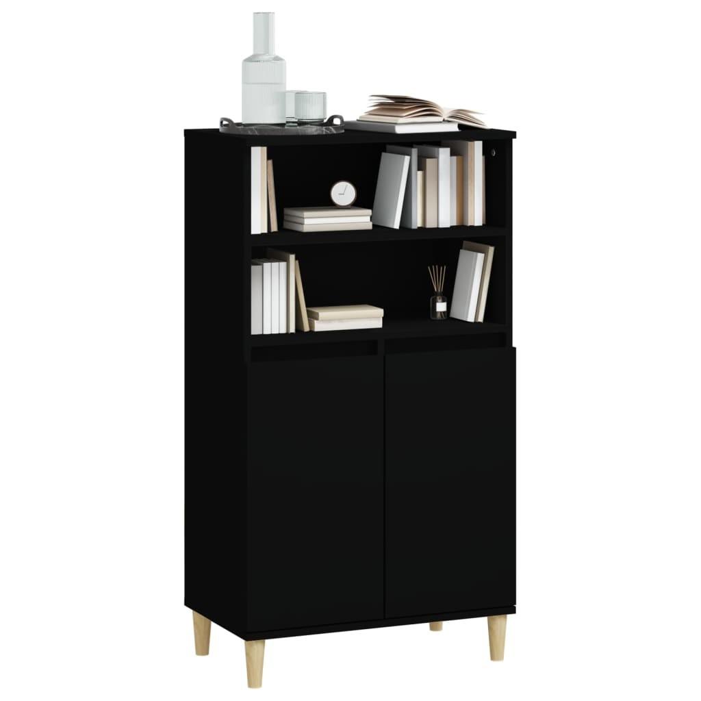 Skab 60x36x110 cm konstrueret træ sort