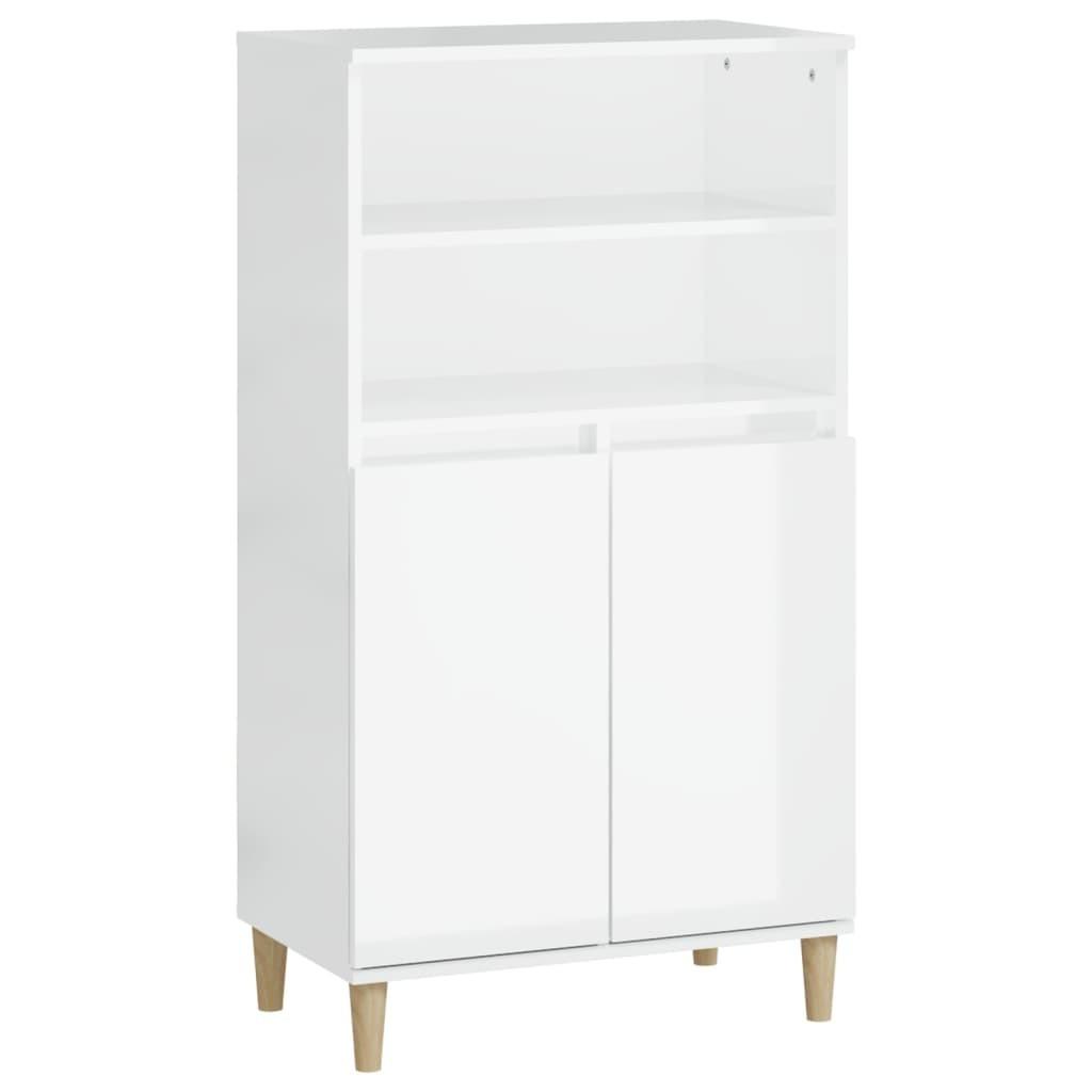 Skab 60x36x110 cm konstrueret træ hvid højglans