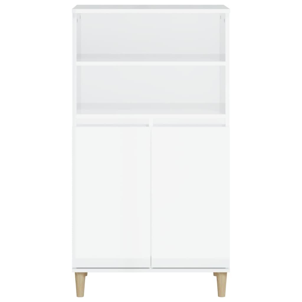 Skab 60x36x110 cm konstrueret træ hvid højglans