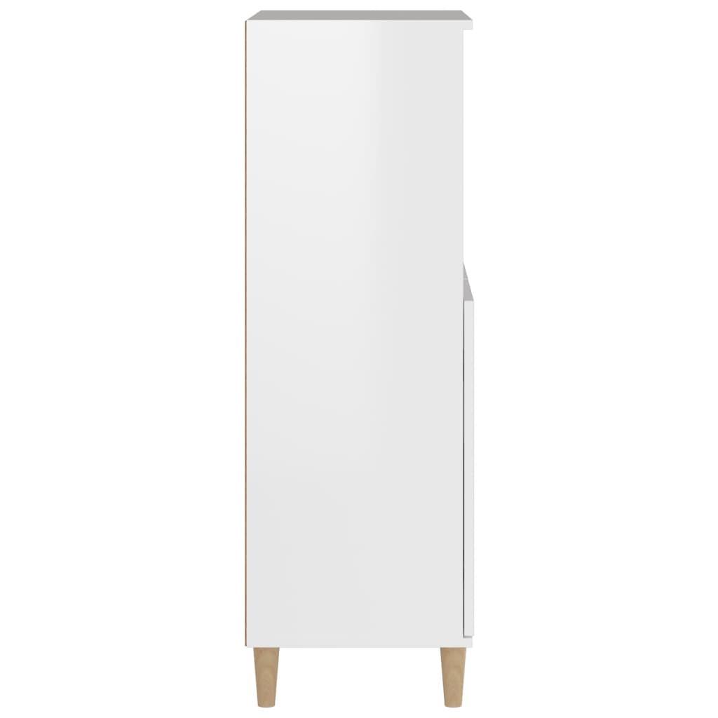 Skab 60x36x110 cm konstrueret træ hvid højglans