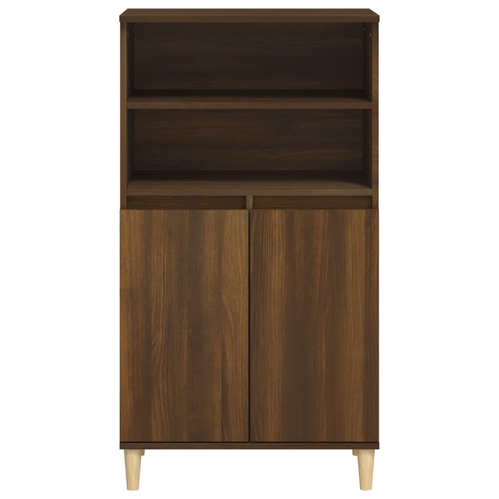 Skab 60x36x110 cm konstrueret træ brun egetræsfarve