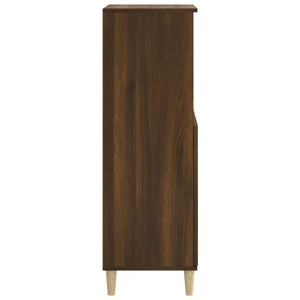 Skab 60x36x110 cm konstrueret træ brun egetræsfarve