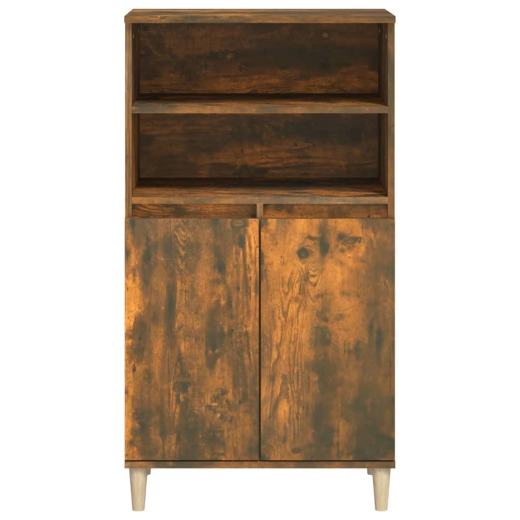 Skab 60x36x110 cm konstrueret træ Røget egetræ