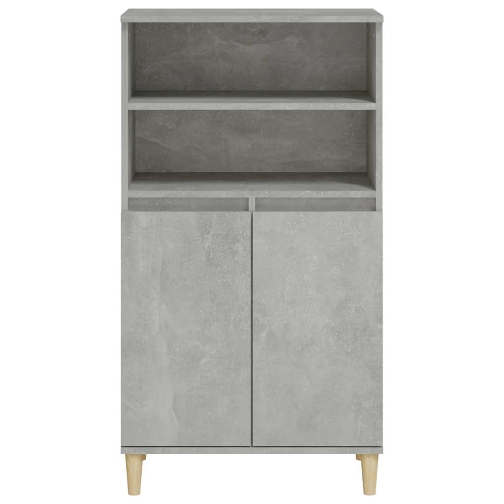Skab 60x36x110 cm konstrueret træ Betongrå