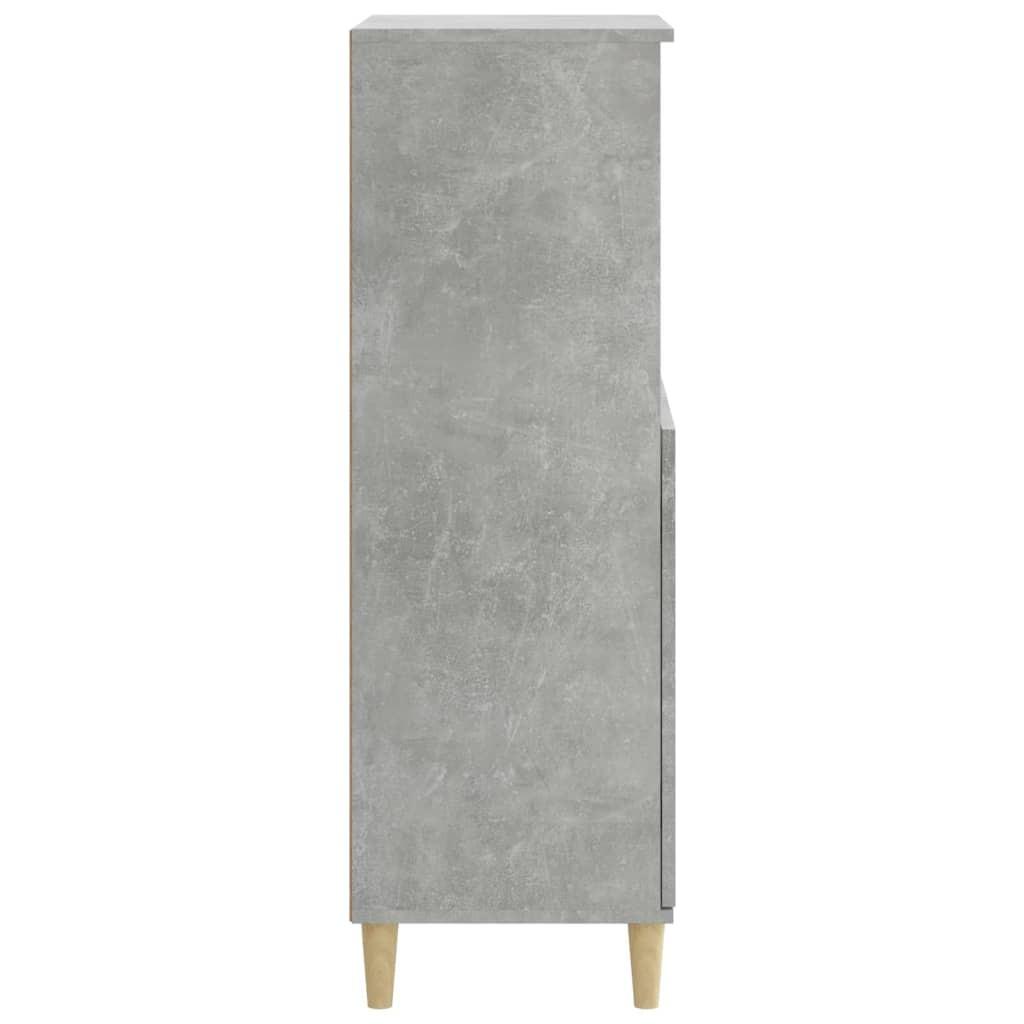 Skab 60x36x110 cm konstrueret træ Betongrå