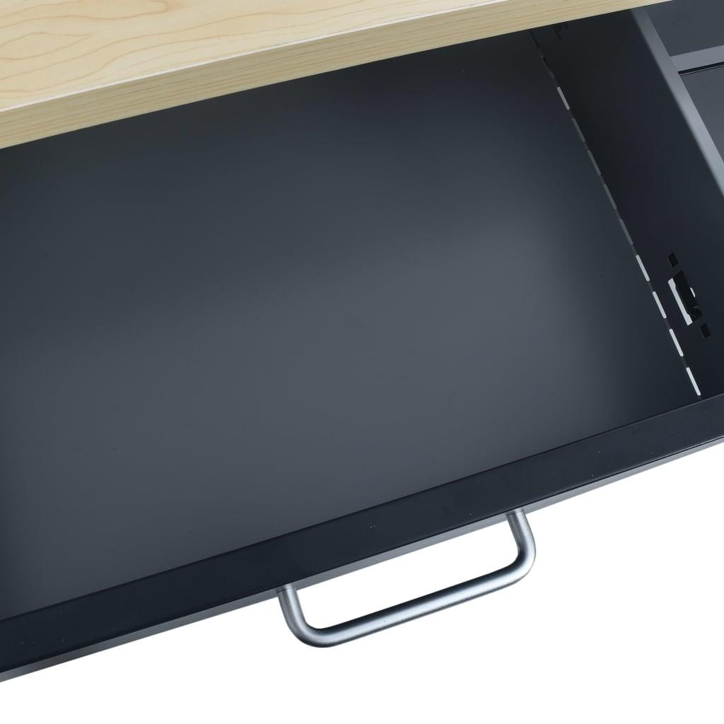 Arbejdsbord 120x60x85 cm stål sort