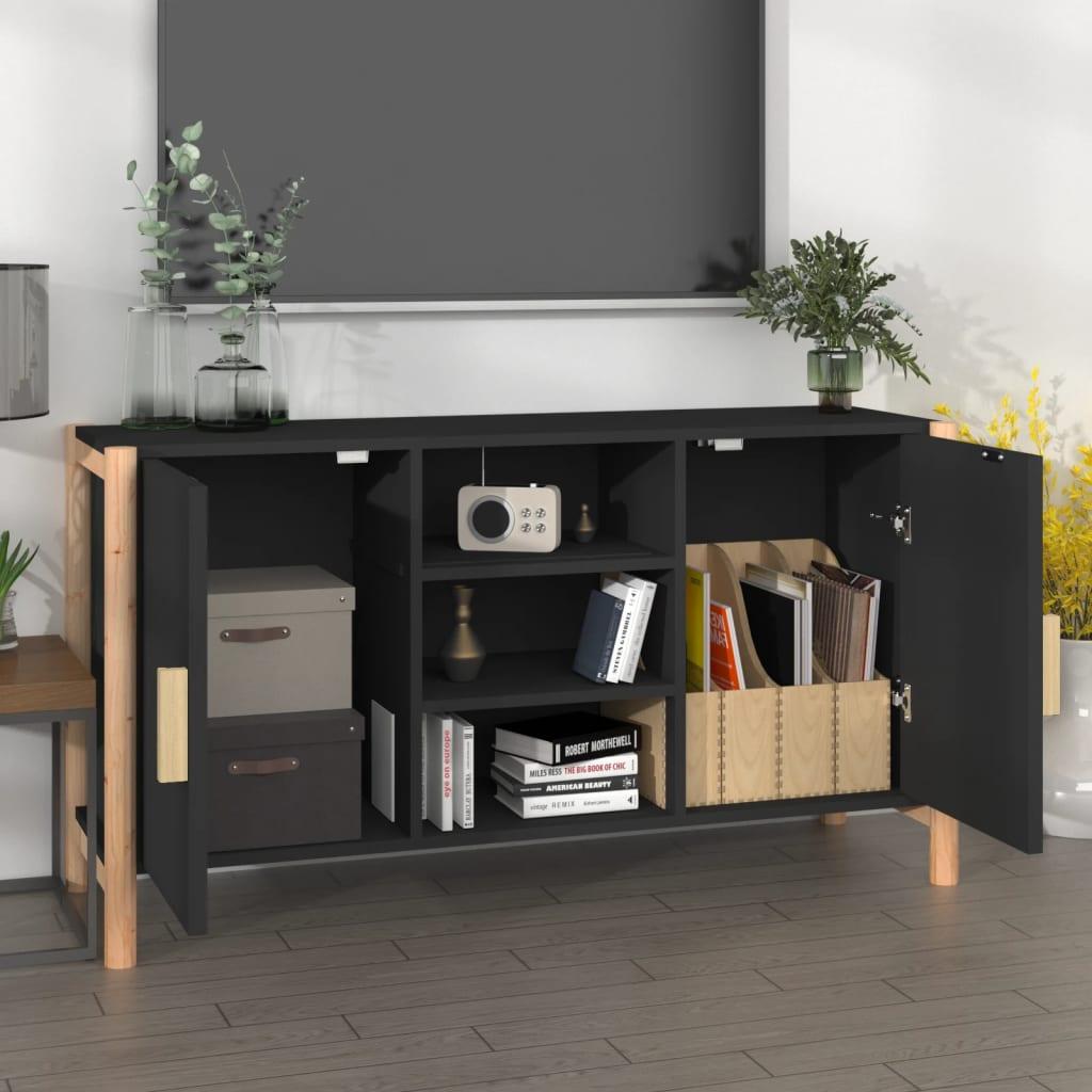 Skænk 107x38x60cm konstrueret træ sort