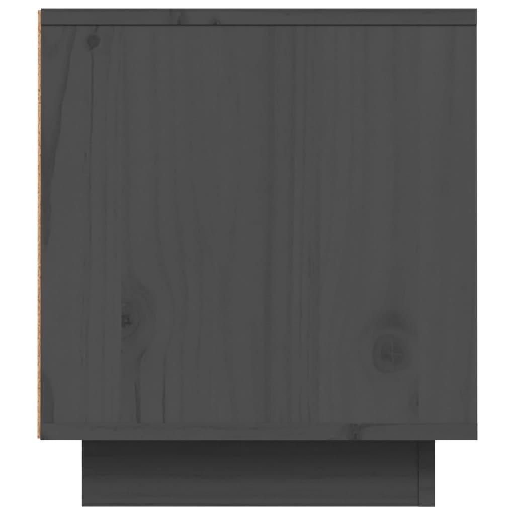 Tv-bord 80x35x40,5 cm massivt fyrretræ grå