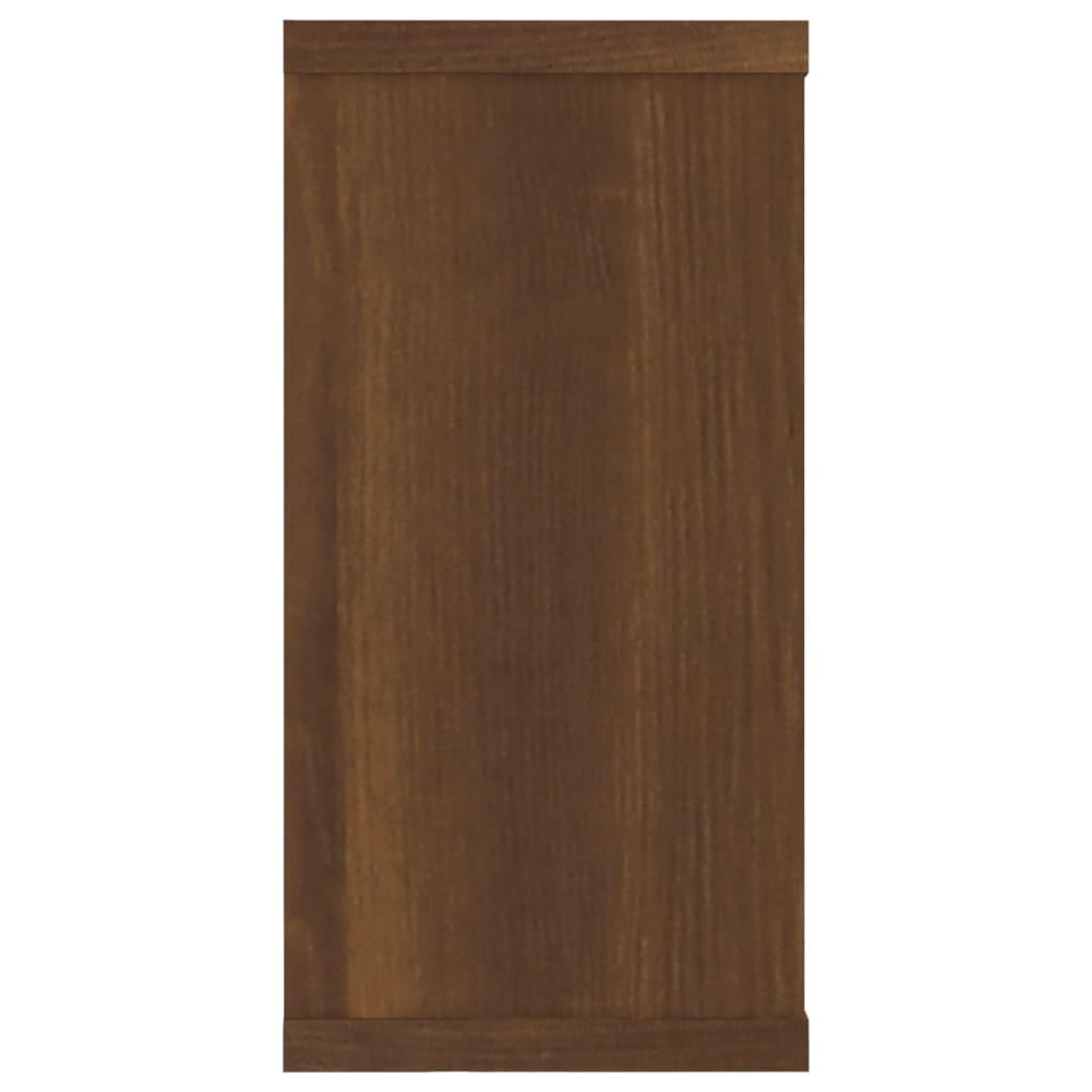 Væghylder 2 stk. 100x15x30 cm konstrueret træ brun egetræ