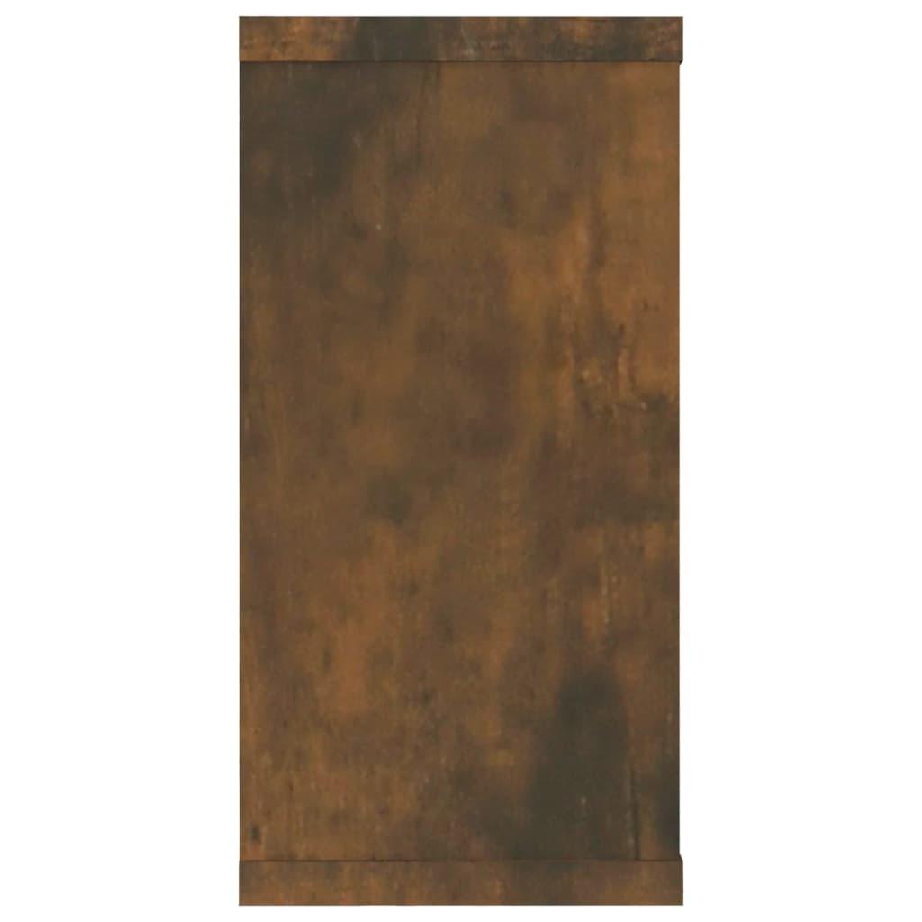 Væghylder 2 stk. 100x15x30 cm konstrueret træ røget egetræ