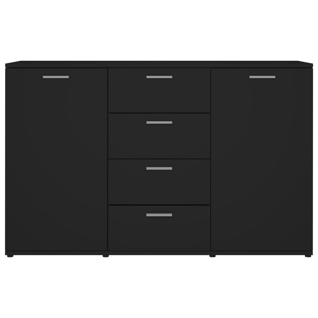 Skænk 120x35,5x75 cm spånplade sort