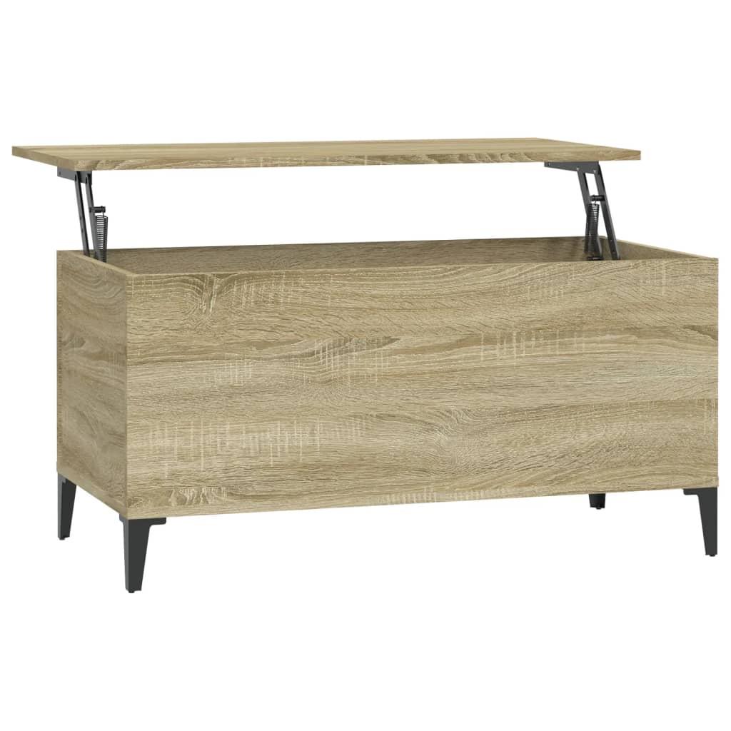 Sofabord 90x44,5x45 cm konstrueret træ sonoma-eg