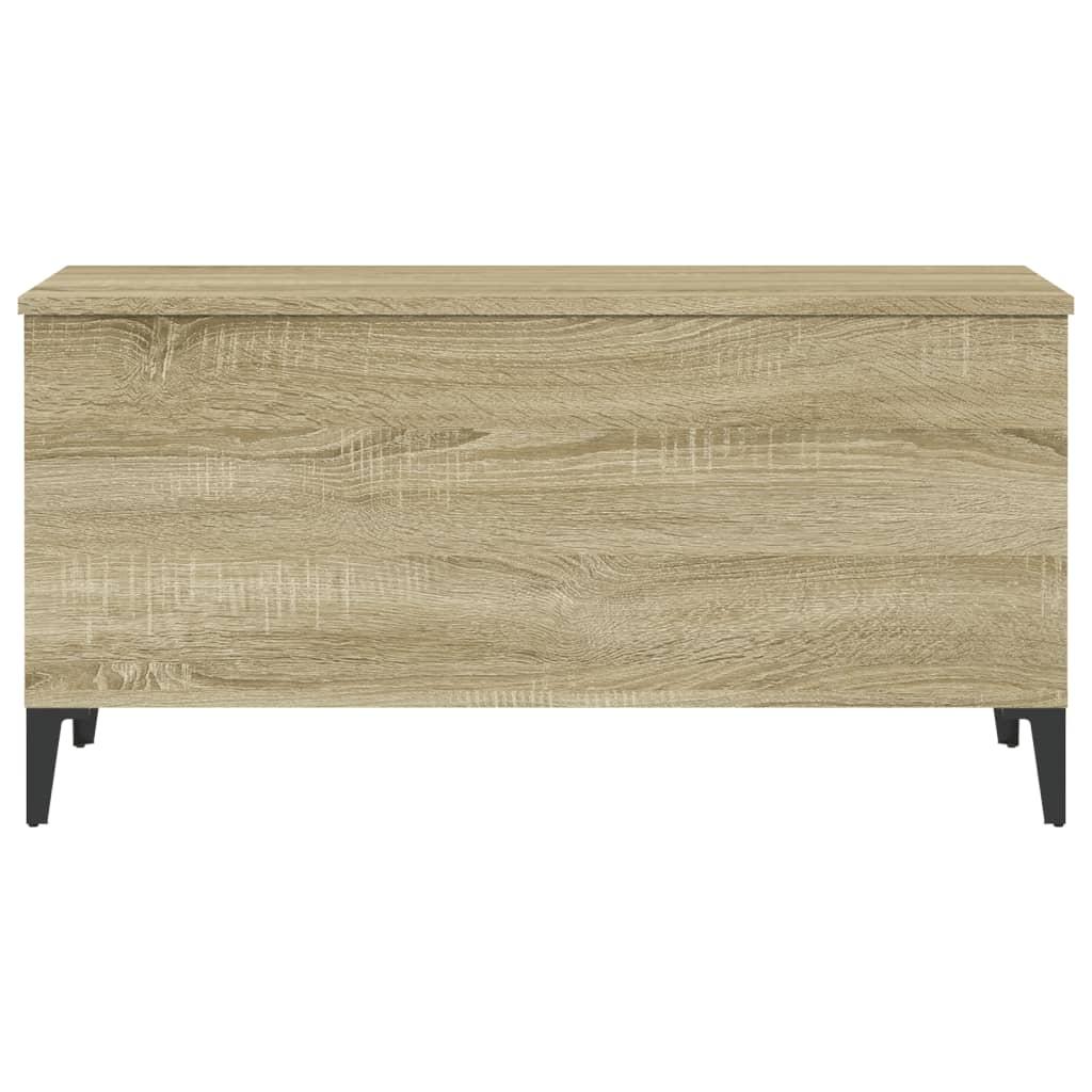 Sofabord 90x44,5x45 cm konstrueret træ sonoma-eg