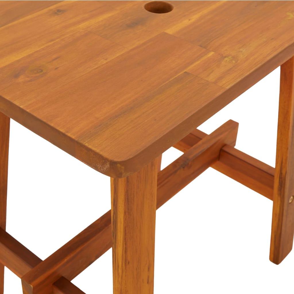 Taburet 45x29x45 cm rektangulær massivt akacietræ