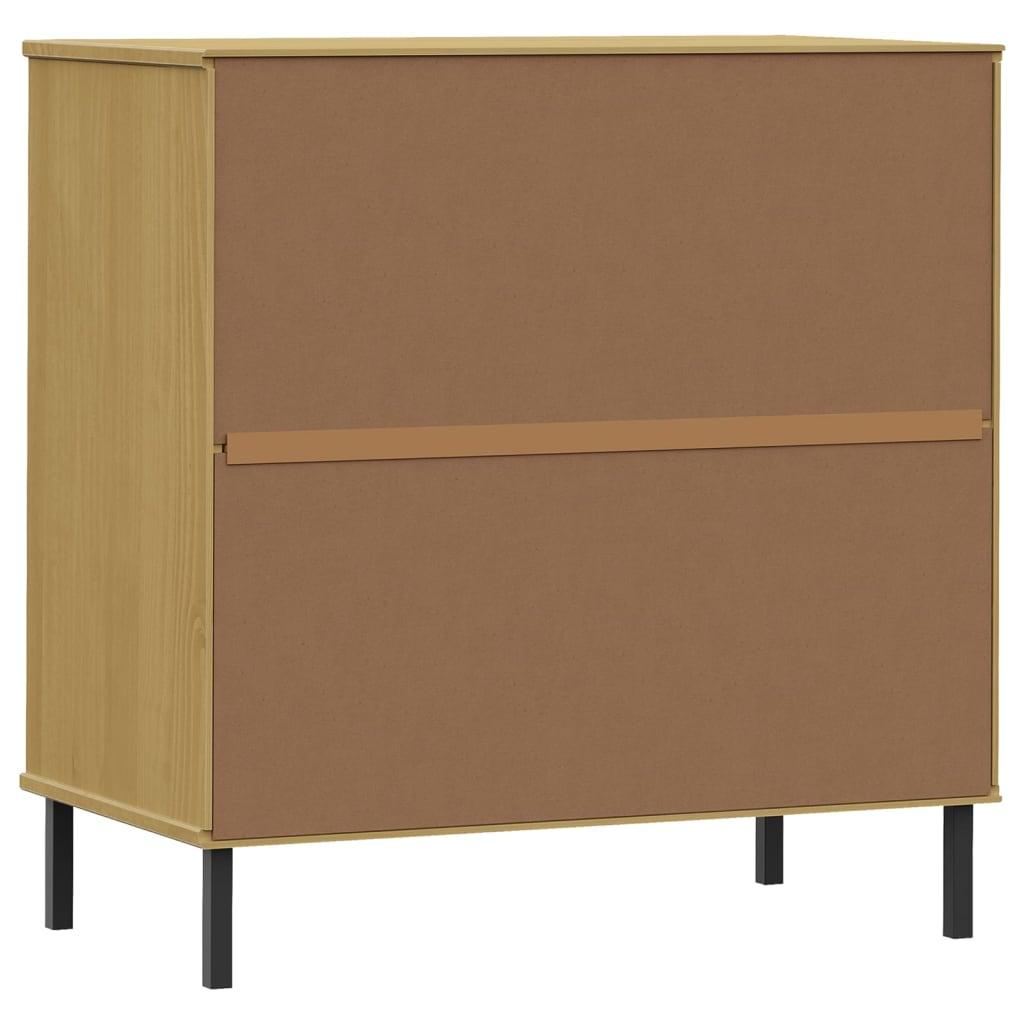 Skænk med 3 skuffer OSLO 77x40x79,5 cm massivt træ brun