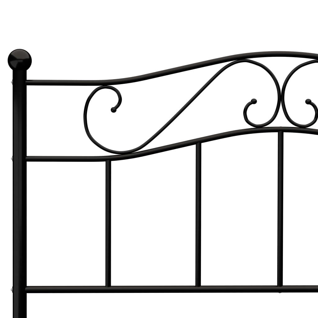Sengestel 140x200 cm metal sort
