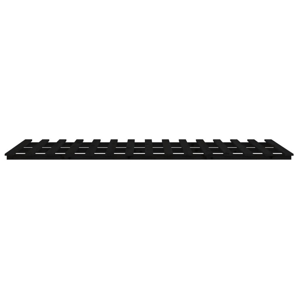 Sengeramme 150x200 cm massivt fyrretræ sort