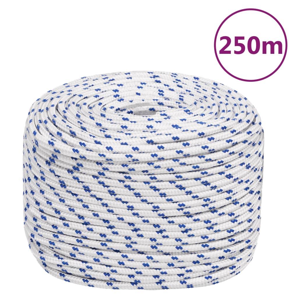 Tovværk til båd 6 mm 250 m polypropylen hvid